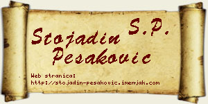 Stojadin Pešaković vizit kartica
